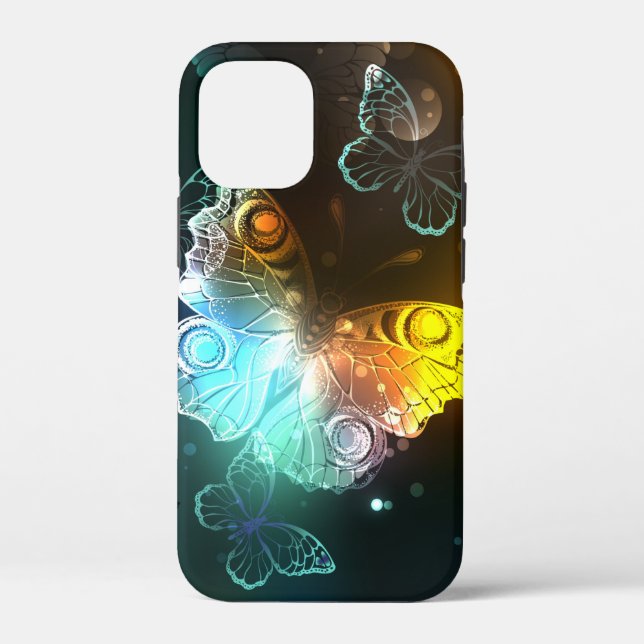 Funda De Case-Mate Para iPhone Mariposa luminosa y mariposas nocturnas (Reverso )