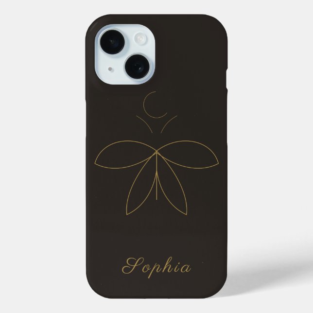 Funda De Case-Mate Para iPhone Mariposa & Luna (Reverso )