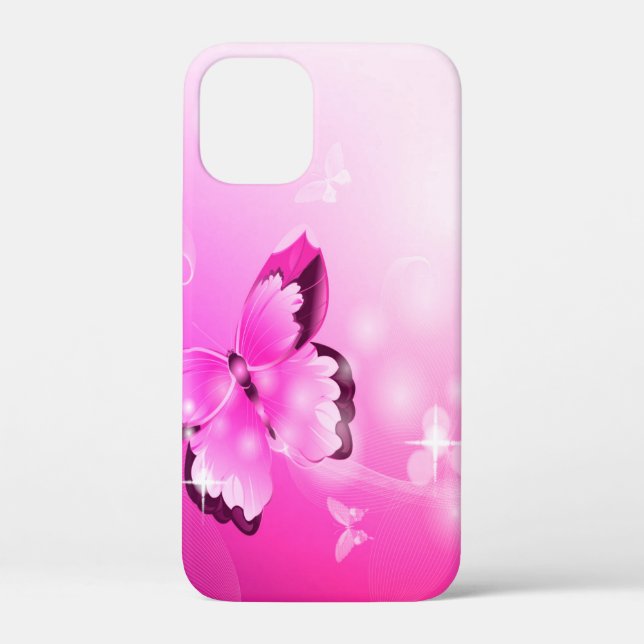 Funda De Case-Mate Para iPhone Mariposa magenta (Reverso )