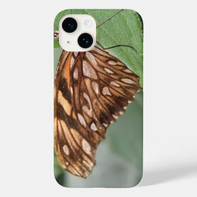 Funda De Case-Mate Para iPhone Mariposa marrón bonito (Reverso )