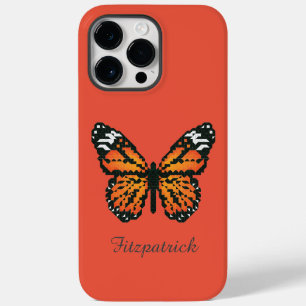 Funda Para iPhone 14 Pro Max De Case-Mate Mariposa monarca en polígono / Nombre personal C