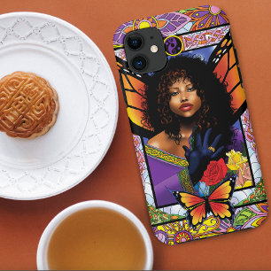 Funda Para iPhone 11 Mariposa Monarca Hada Flor Púrpura