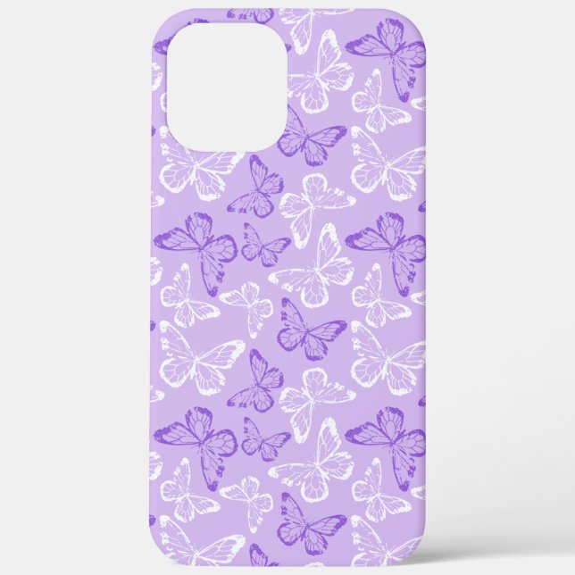 Funda De Case-Mate Para iPhone Mariposa morada (Reverso )