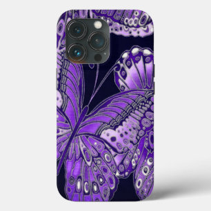 Funda Para iPhone 13 Pro Mariposa morada