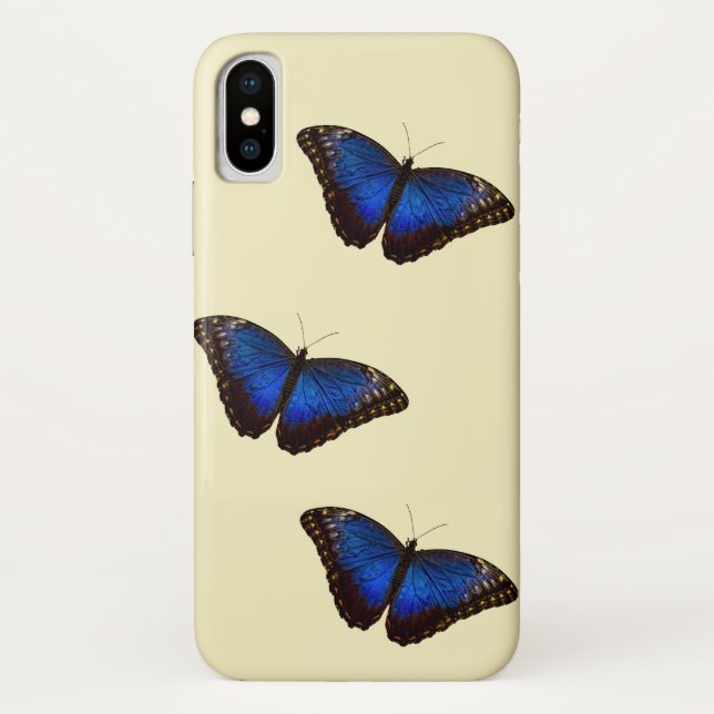 Funda De Case-Mate Para iPhone Mariposa morfa azul (Reverso)