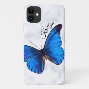 Funda Para iPhone 11 Mariposa Morpho Azul Brillante   Estuche de teléfo