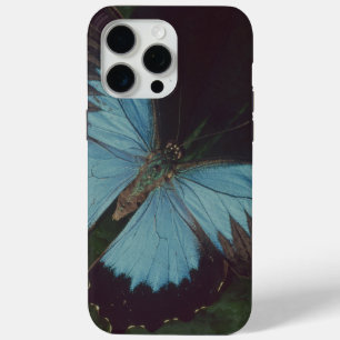 Funda Para iPhone 15 Pro Max Mariposa negra y azul