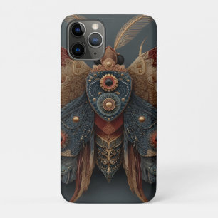 Funda Para iPhone 11 Pro Mariposa nocturna 3D simétrica ornamentada con ace