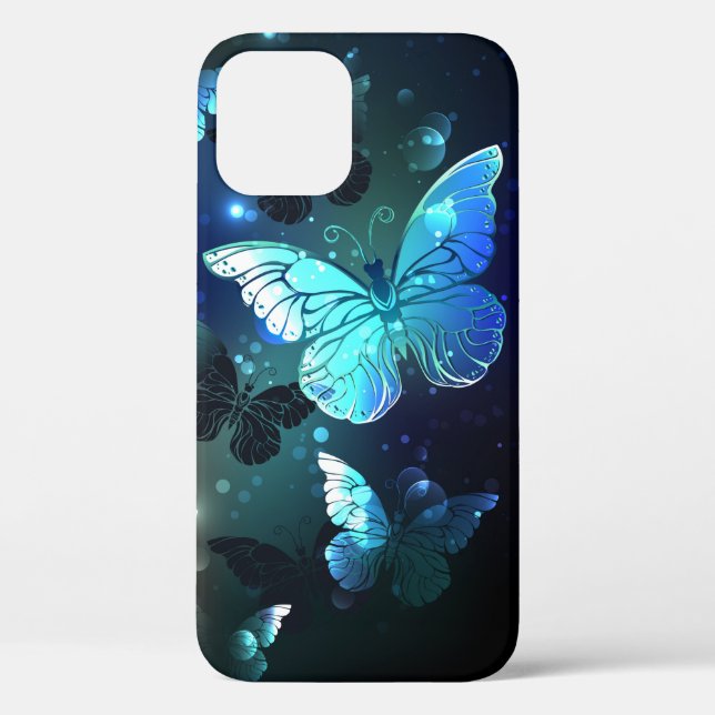 Funda De Case-Mate Para iPhone Mariposa nocturna fluida (Reverso )