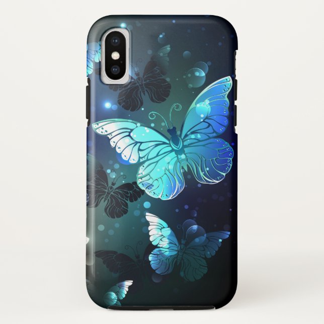 Funda De Case-Mate Para iPhone Mariposa nocturna fluida (Reverso)
