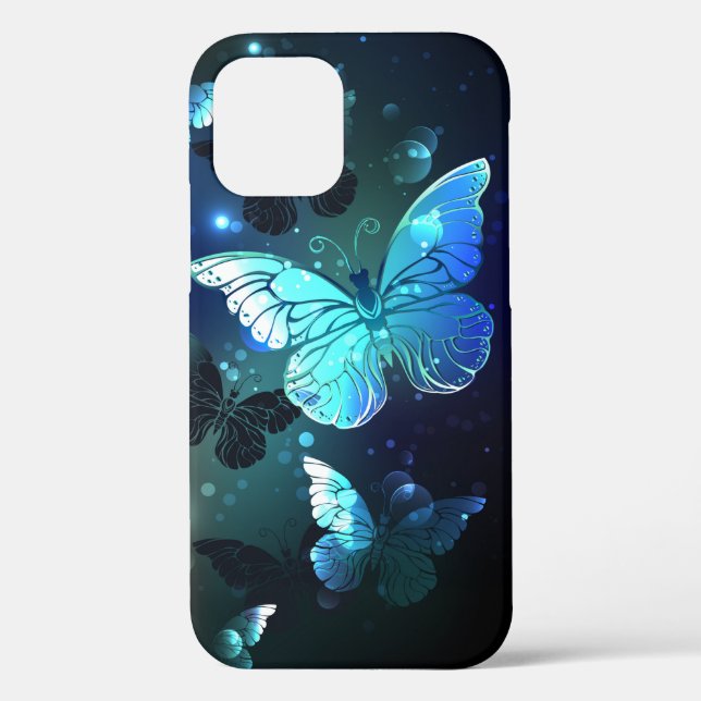 Funda De Case-Mate Para iPhone Mariposa nocturna fluida (Reverso )