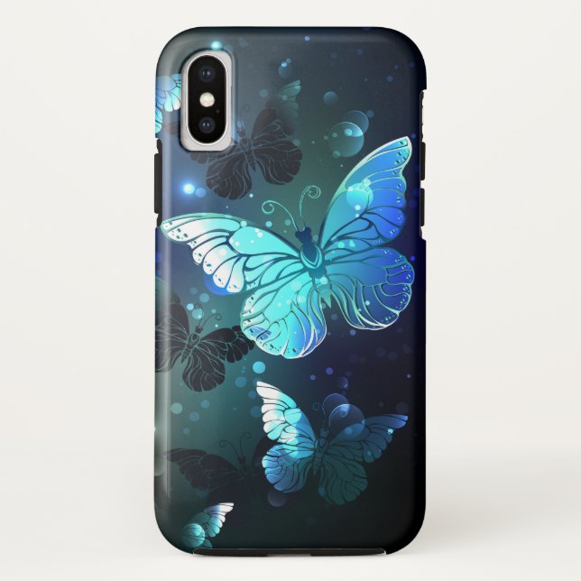 Funda De Case-Mate Para iPhone Mariposa nocturna fluida (Reverso)