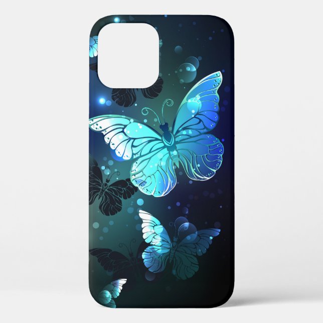 Funda De Case-Mate Para iPhone Mariposa nocturna fluida (Reverso )