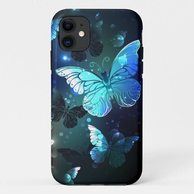 Funda De Case-Mate Para iPhone Mariposa nocturna fluida (Reverso)