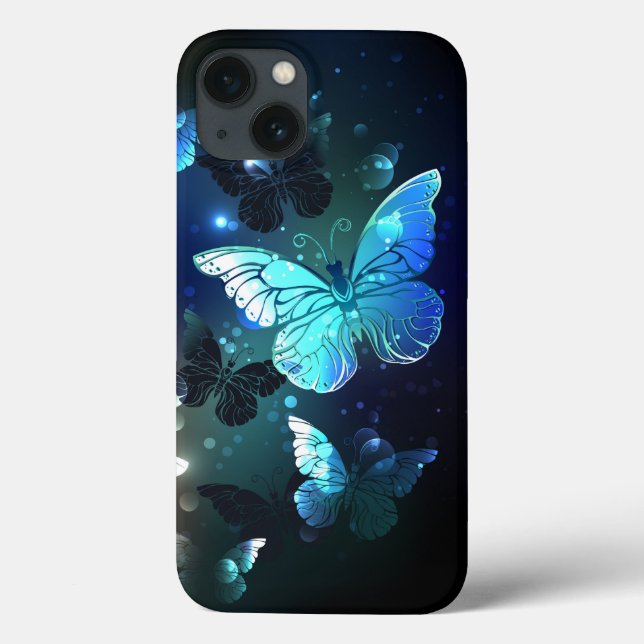 Funda De Case-Mate Para iPhone Mariposa nocturna fluida (Reverso)