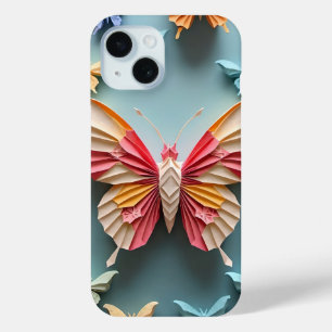 Funda Para iPhone 15 Mariposa Origami