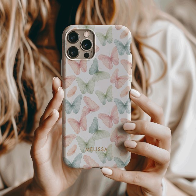 Funda De Case-Mate Para iPhone Mariposa Pastel (Subido por el creador)