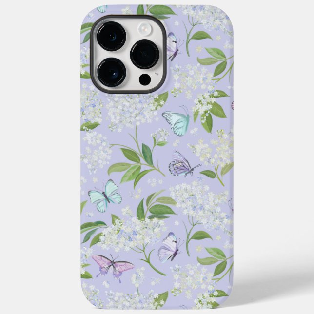 Funda De Case-Mate Para iPhone Mariposa Pastel Floral (Reverso )