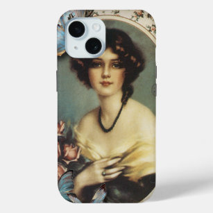 Funda Para iPhone 15 Mariposa Posh Vintage Paris Lady Fashion