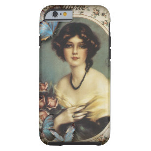 Funda Resistente Para iPhone 6 Mariposa Posh Vintage Paris Lady Fashion