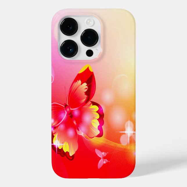 Funda De Case-Mate Para iPhone Mariposa roja (Reverso )