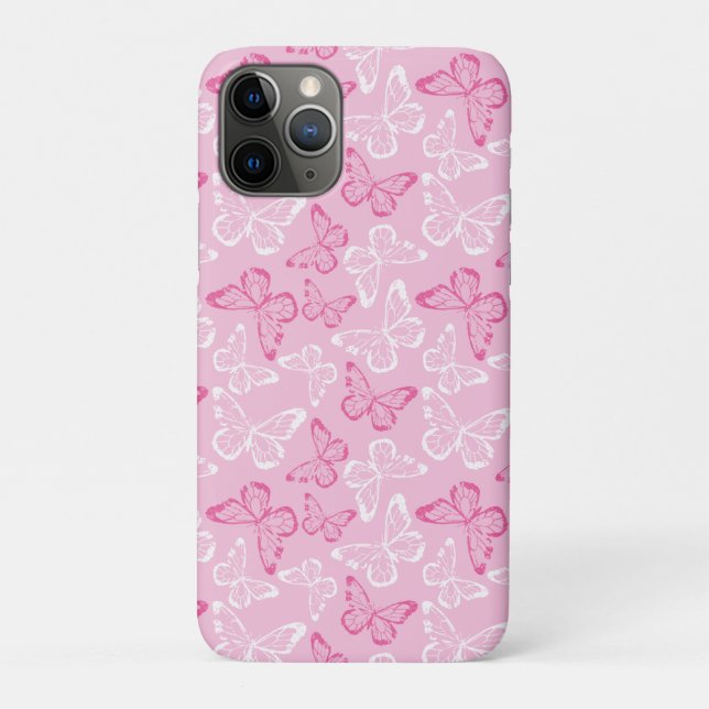 Funda De Case-Mate Para iPhone Mariposa Rosa (Reverso)