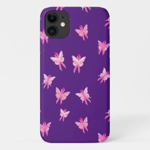 Funda Para iPhone 11 Mariposa rosa de lazo rosada para la sensibilizaci