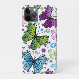 Funda Para iPhone 11 Pro Mariposa Trippy Hippy Retro