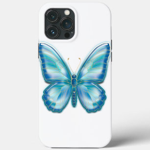 Funda Para iPhone 13 Pro Max Mariposa turquesa