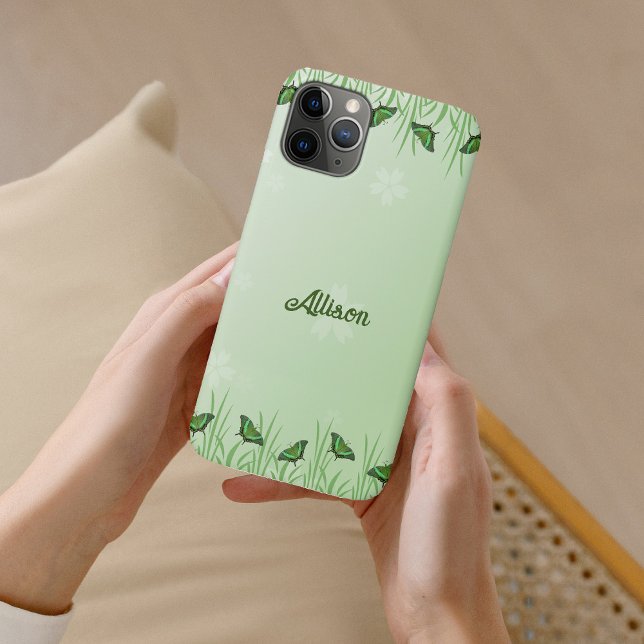 Funda De Case-Mate Para iPhone Mariposa verde sobre verde claro - romántico (Subido por el creador)