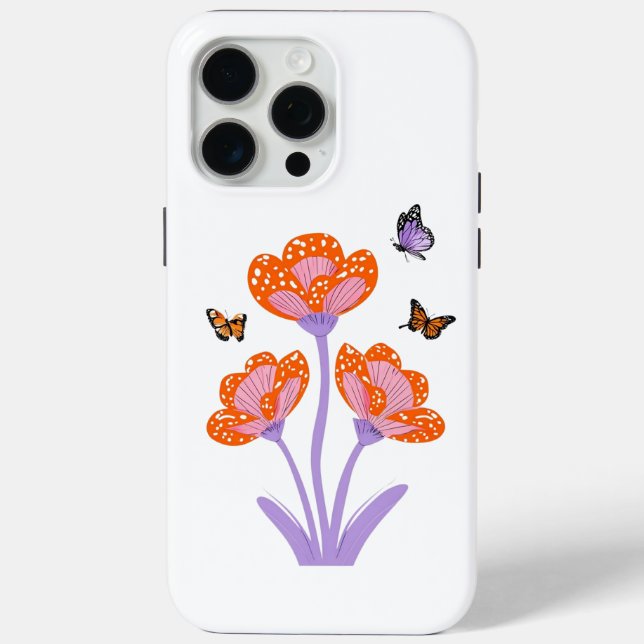 Funda De Case-Mate Para iPhone Mariposas (Reverso )