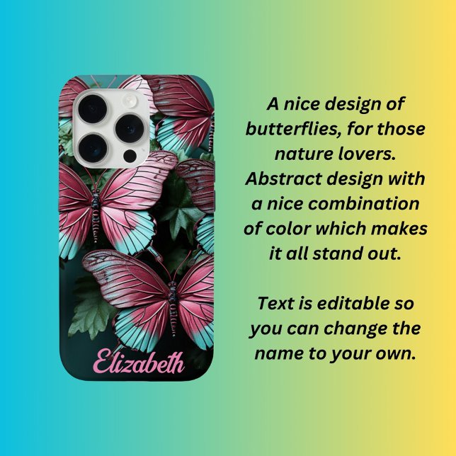 Funda De Case-Mate Para iPhone Mariposas al estilo de la fantasía (Subido por el creador)