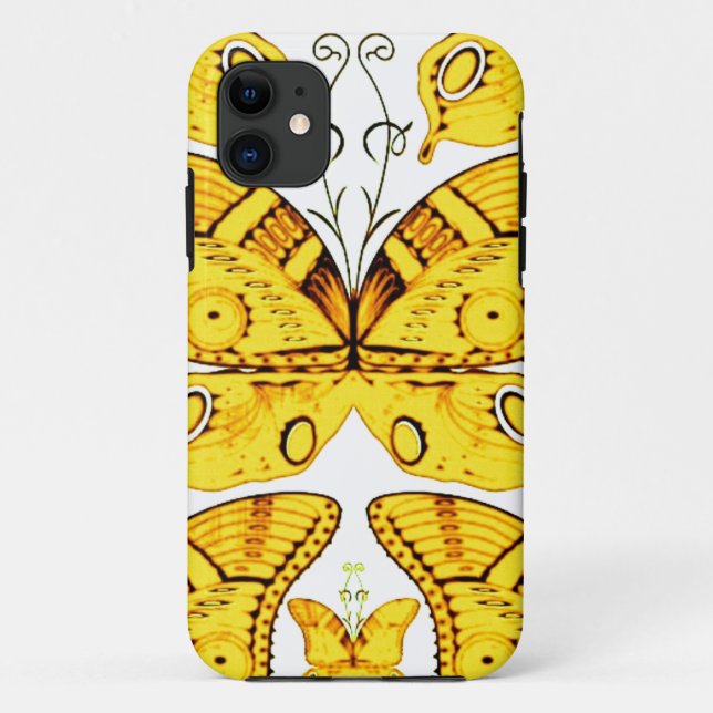 Funda De Case-Mate Para iPhone Mariposas amarillas (Reverso)