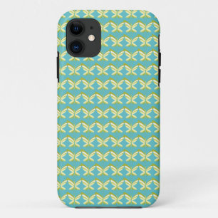 Funda Para iPhone 11 Mariposas amarillas en azul