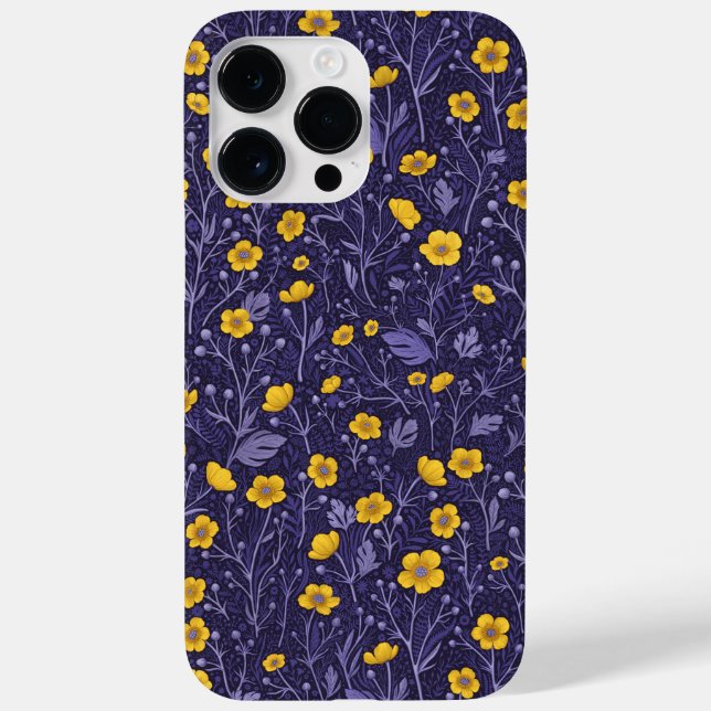 Funda De Case-Mate Para iPhone Mariposas, amarillas y violetas (Reverso)
