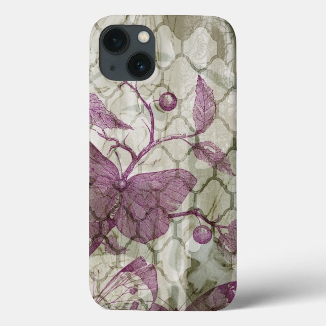Funda De Case-Mate Para iPhone Mariposas árabes III (Reverso)