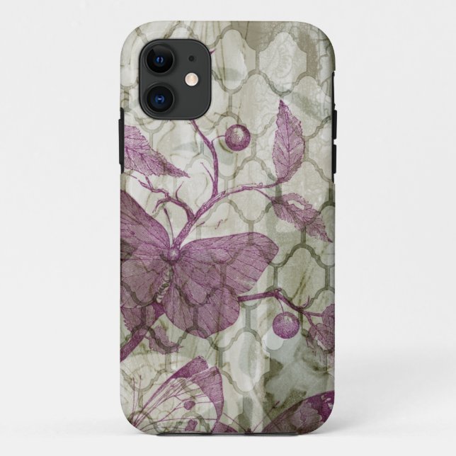 Funda De Case-Mate Para iPhone Mariposas árabes III (Reverso)