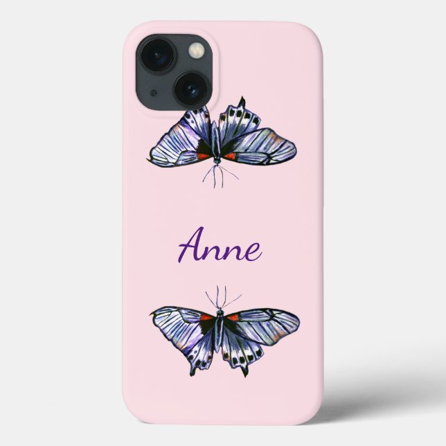 Funda De Case-Mate Para iPhone Mariposas azules (Reverso)