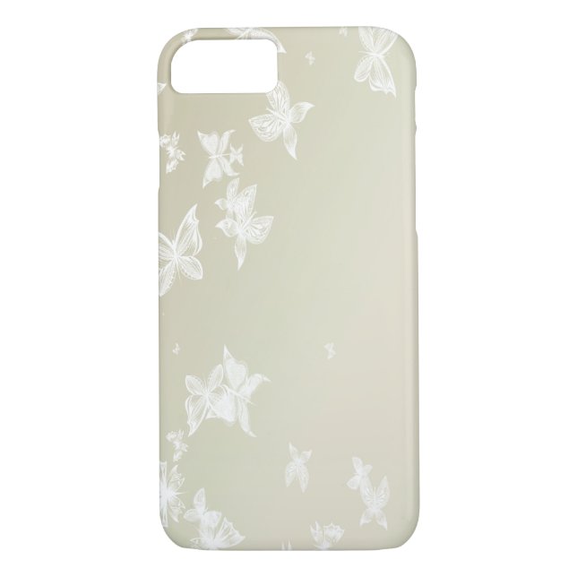 Funda De Case-Mate Para iPhone Mariposas blancas (Reverso)