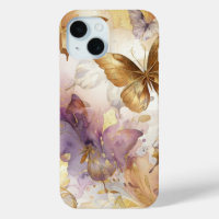 Mariposas de Acuarela Mariposas Morado y Dorado