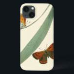 Funda Para iPhone 13 Mariposas de colores fluyen alrededor de una hoja<br><div class="desc">Una impresión depurada de dos mariposas coloridas revoloteando alrededor de una hoja. Aunque la pieza es simple,  es deslumbrante en su belleza. ¡Regale esto como un regalo a un ser querido o malograte!</div>
