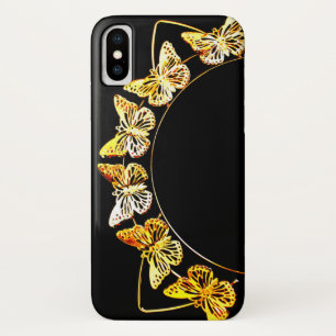 Funda Para iPhone X Mariposas de oro