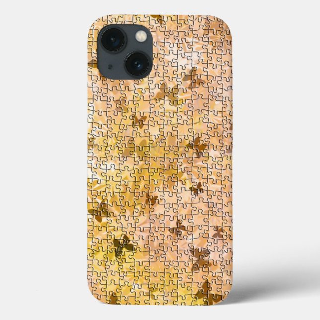 Funda De Case-Mate Para iPhone Mariposas de rompecabezas y Daisies-Browns de STay (Reverso)