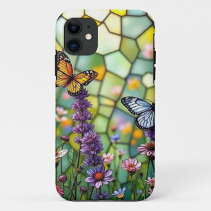 Funda Para iPhone 11 Mariposas de vidrio templado