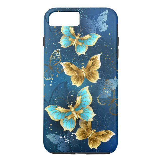 Funda De Case-Mate Para iPhone Mariposas doradas (Reverso)