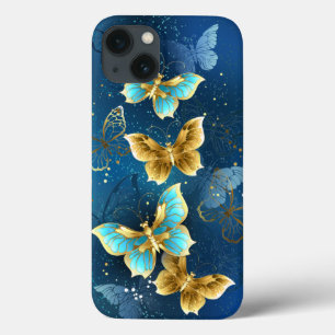 Funda Para iPhone 13 Mariposas doradas