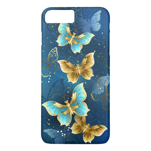 Funda De Case-Mate Para iPhone Mariposas doradas (Reverso)