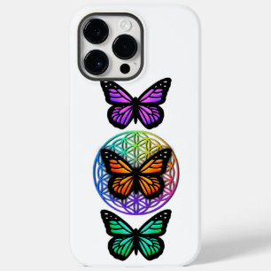 Funda Para iPhone 14 Pro Max De Case-Mate Mariposas elegantes y coloridas flores de vida