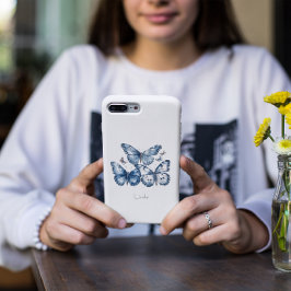 Funda Para iPhone 11 Mariposas en azul Delft, personalizable