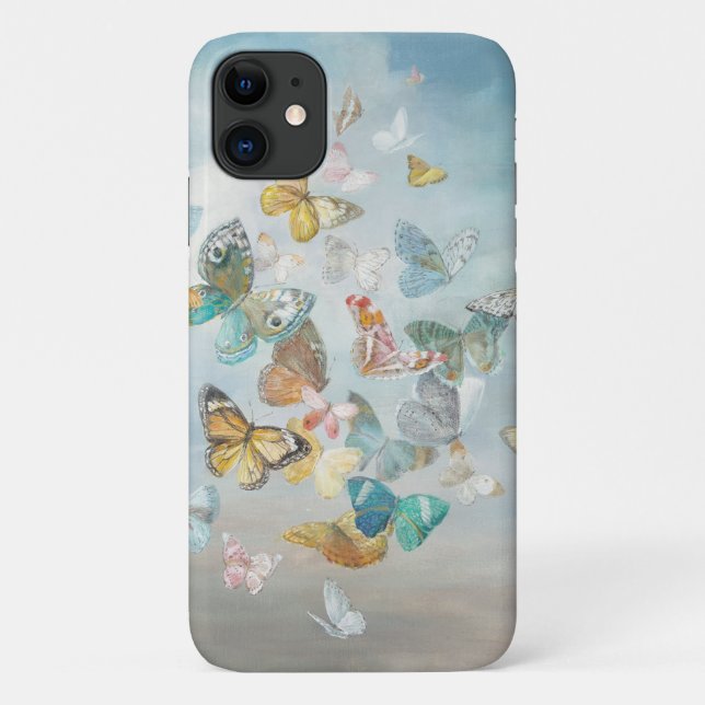 Funda De Case-Mate Para iPhone Mariposas en las nubes (Reverso)